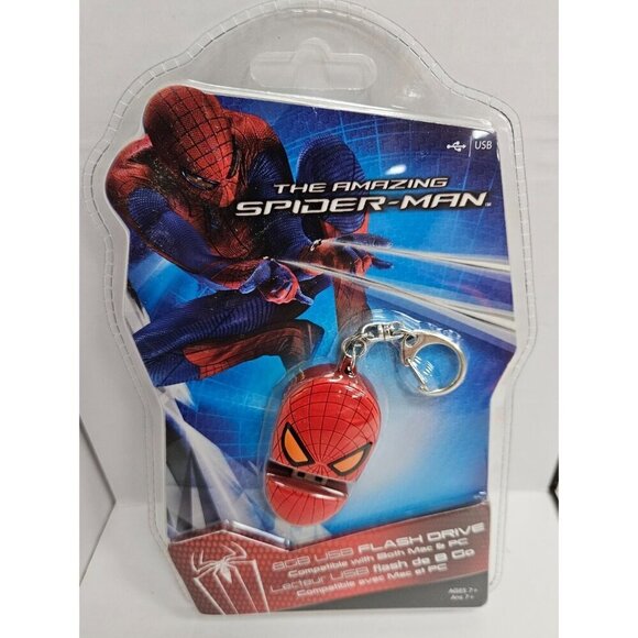 Sakar Other - Marvel Spider Man 8GB USB 2.0 Flash Drive Keychain Kids Gift Novelty Party Favor